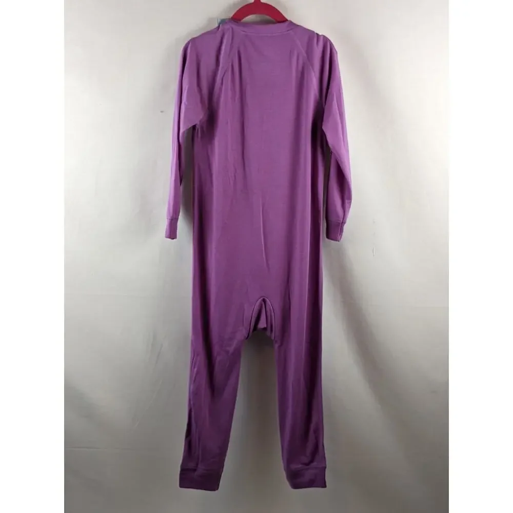 Cat & Jack Toddler Adaptive Pajama Jumpsuit 3T Purple‎ Bodysuit Sleepwear Zipper